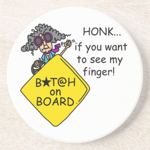 Posavasos De Arenisca Humor de la rabia del camino