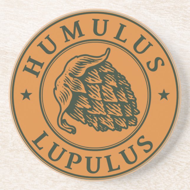 Posavasos De Arenisca Humulus lupulus hop para cerveza artesanal (Frente)