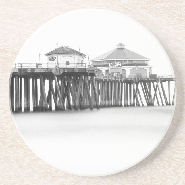 Posavasos De Arenisca Huntington Beach Pier (Frente)