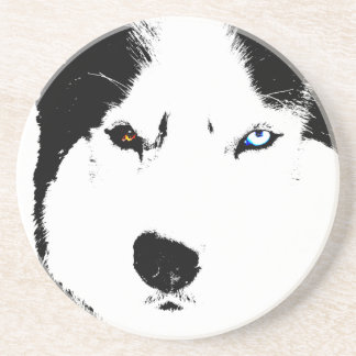 Posavasos De Arenisca Husky Coaster Bieye Husky Malamute Coaster