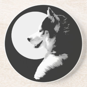 Posavasos De Arenisca Husky Coaster Personalizado Husky Puppy Dog Coaste