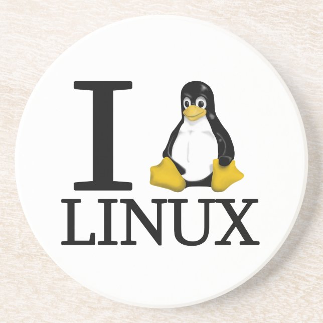Posavasos De Arenisca I pingüino Linux 2 (Frente)