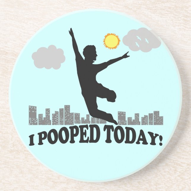 Posavasos De Arenisca I Pooped hoy (Frente)