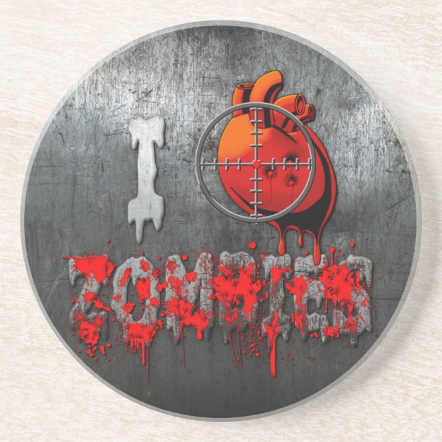 Posavasos De Arenisca I zombis del corazón (Frente)