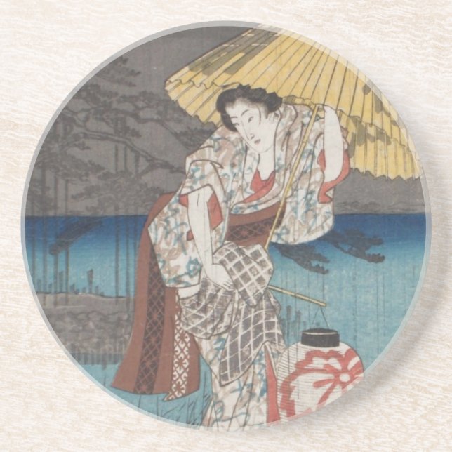 Posavasos De Arenisca Ichiryusai Hiroshige Coaster (Frente)