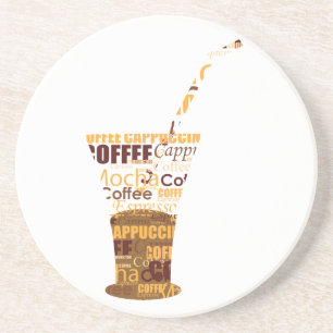 Posavasos De Arenisca Ilustracion de café moderno