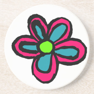 Posavasos De Arenisca Ilustración de flores