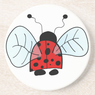 Posavasos De Arenisca Ilustración de Mariquita Adorable