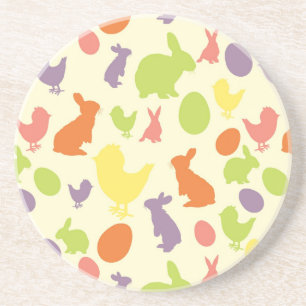 Posavasos De Arenisca Ilustracion del fondo de Pascua