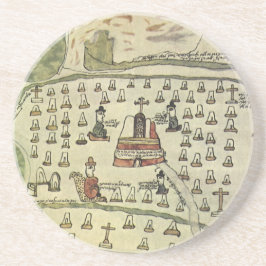 Posavasos De Arenisca Imperio Azteca de Moctezuma, Mapa Antiguo del Mund