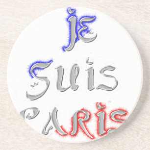Posavasos De Arenisca Impresión artística de Je Suis Paris
