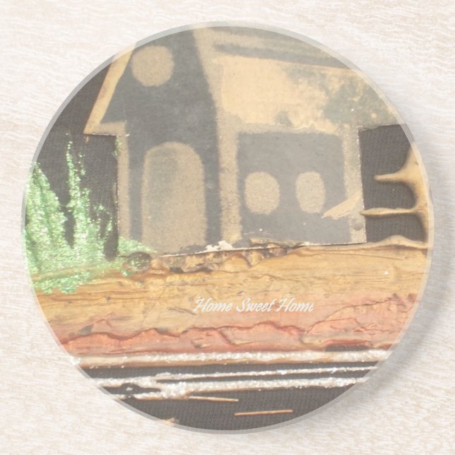 Posavasos De Arenisca Impresión de arte casero dulce (Frente)