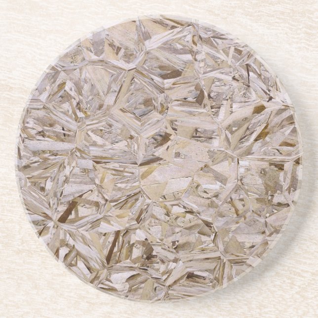 Posavasos De Arenisca Impresión de textura de madera contrachapada de co (Frente)