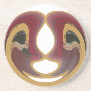 Posavasos De Arenisca Impresión del arte tribal de masái