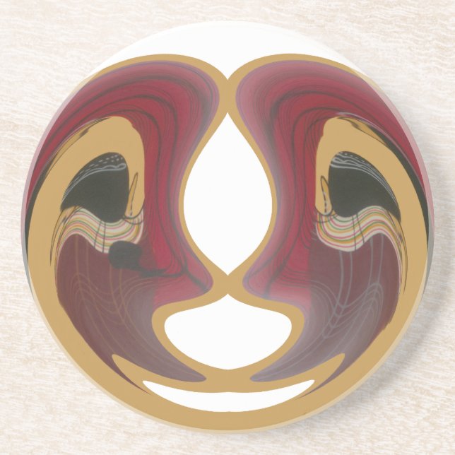 Posavasos De Arenisca Impresión del arte tribal de masái (Frente)
