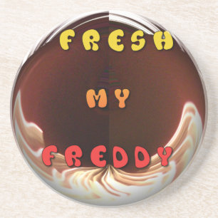 Posavasos De Arenisca Impresión fresca de mi Freddy Art