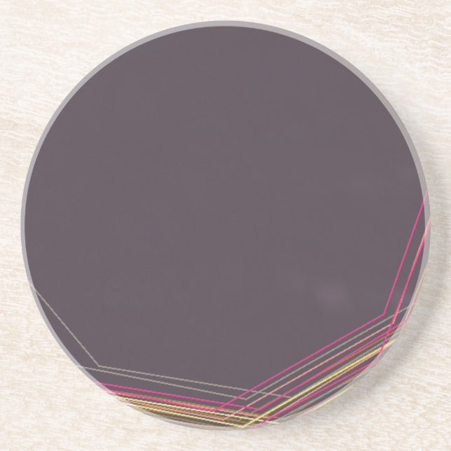 Posavasos De Arenisca in black 0900 abstract art (Frente)