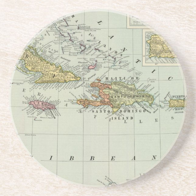Posavasos De Arenisca Indias Occidentales 11 (Frente)