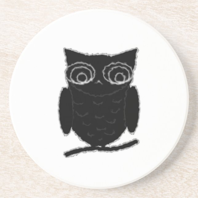 Posavasos De Arenisca Inkblot Owl (Frente)