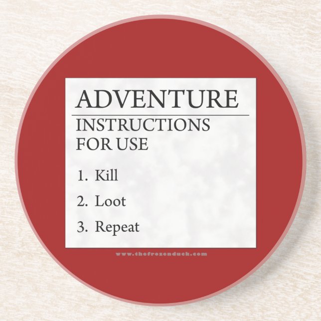 Posavasos De Arenisca Instrucciones de la aventura (Frente)