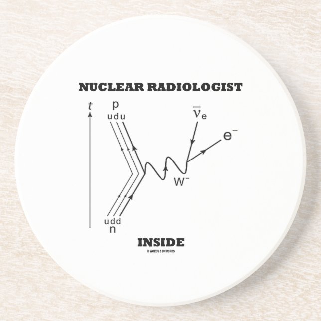 Posavasos De Arenisca Interior nuclear del radiólogo (decaimiento (Frente)