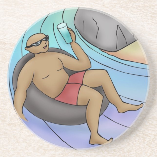 Posavasos De Arenisca Ir con la esencia de flor de agua rock (Frente)