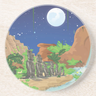 Posavasos De Arenisca Isla tropical