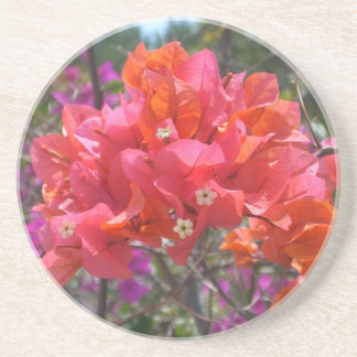 Posavasos De Arenisca Isla Tropical Rosa Bougainvillea Floral