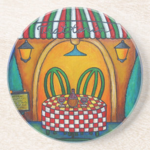 Posavasos De Arenisca Italia Trattoria Coasters de Lisa Lorenz