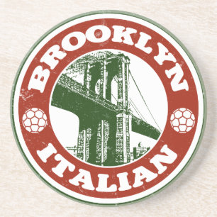 Posavasos De Arenisca Italianos de Brooklyn Nueva York