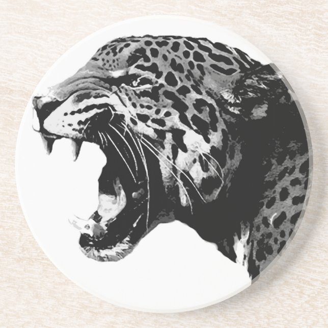 Posavasos De Arenisca Jaguar (Frente)