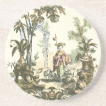 Posavasos De Arenisca Jardín asiático con mujeres y animales<br><div class="desc">Un bonito jardín de estilo asiático con varios animales y vigilado por una mujer atenta. La escena evoca los pensamientos del Jardín del Edén,  con una serpiente deslizándose en primer plano. ¡Un regalo perfecto para la persona de su vida que viaja bien por el mundo!</div>