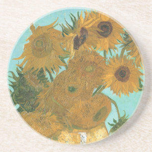Posavasos De Arenisca Jarrón con doce girasoles - Vincent van Gogh