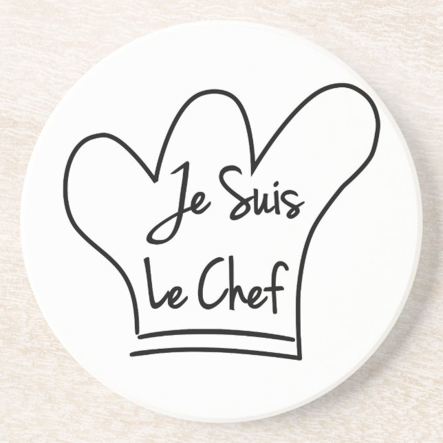 Posavasos De Arenisca Je Suis Le Chef (Frente)