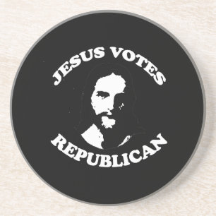 Posavasos De Arenisca Jesús vota al republicano -