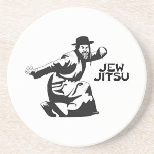 Posavasos De Arenisca Jew Jitsu Coaster   Judía Bar Mitzvah Regalos