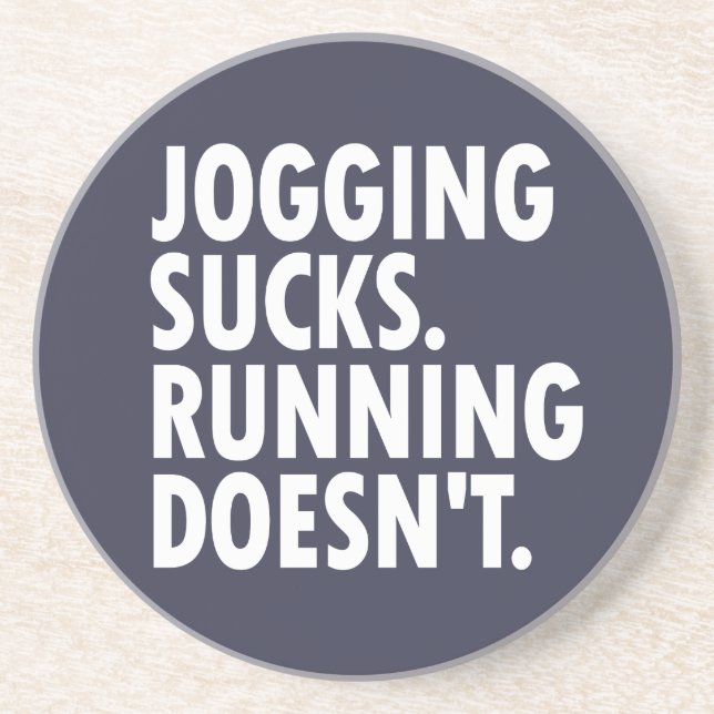 Posavasos De Arenisca Jogging Sucks. Correr no. (Frente)