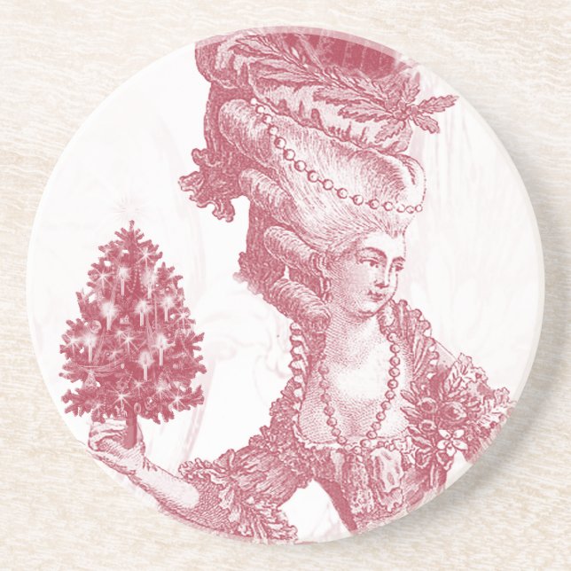 Posavasos De Arenisca Joyeux Noel (rouge) (Frente)