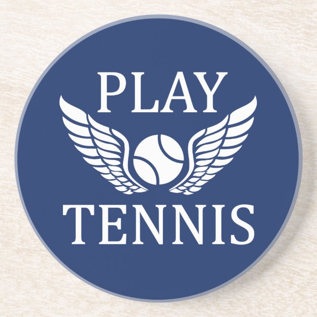 Posavasos De Arenisca Jugar al tenis (Frente)
