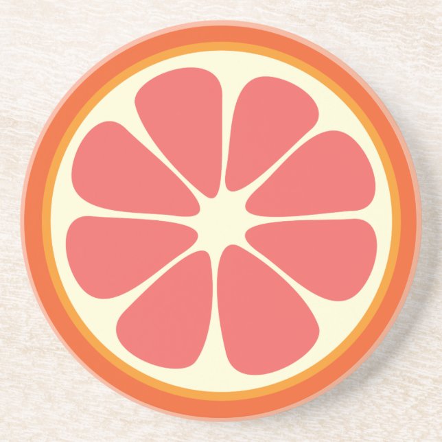 Posavasos De Arenisca Juicy Grapefruit Summer Citrus Fruit Slice (Frente)