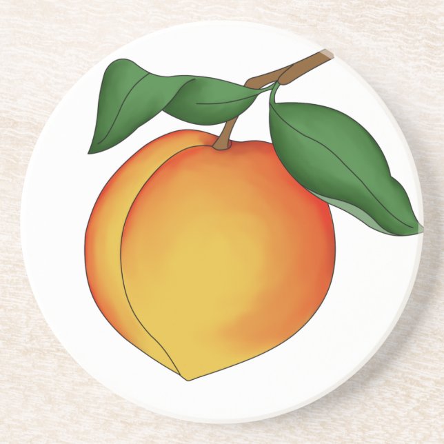Posavasos De Arenisca Juicy Peach Coaster (Frente)