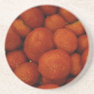 Posavasos De Arenisca Juicy Strawberries Coasters