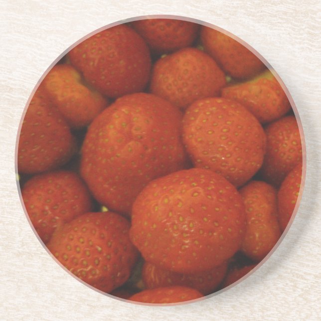 Posavasos De Arenisca Juicy Strawberries Coasters (Frente)