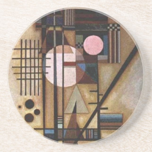 Posavasos De Arenisca Kandinsky Construcción Suavizada (Frente)