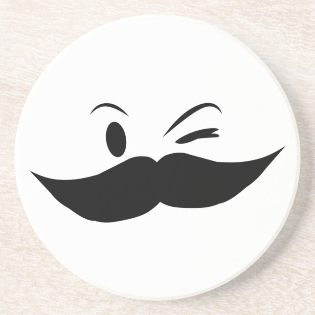 Posavasos De Arenisca Kinky Mustache (Frente)