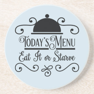 Posavasos De Arenisca Kitchen Sayings