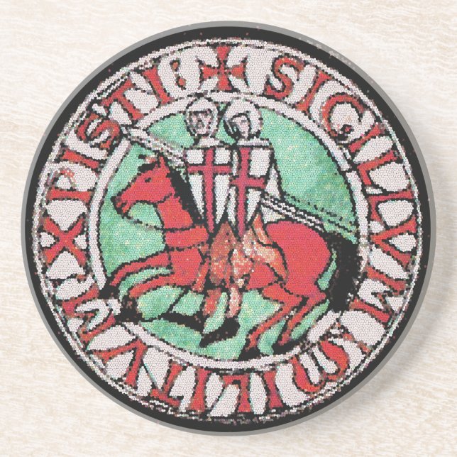 Posavasos De Arenisca Knights Templary Coaster (Frente)
