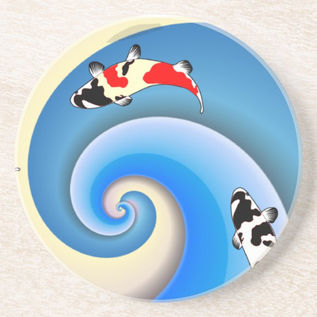Posavasos De Arenisca Koi (Frente)