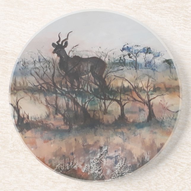 Posavasos De Arenisca Kudu Bull (Frente)