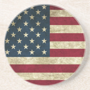 Posavasos De Arenisca La bandera estadounidense de los Estados Unidos es